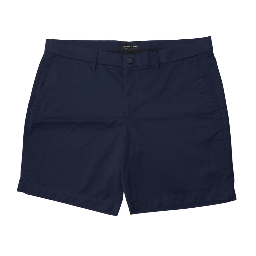 Banana Republic 9" Core Temp Shorts Size 38 (40") Preppy Navy Stretch Chino